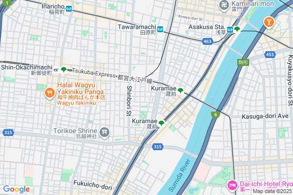 Map of monokraft　東京都台東区蔵前4-22-5