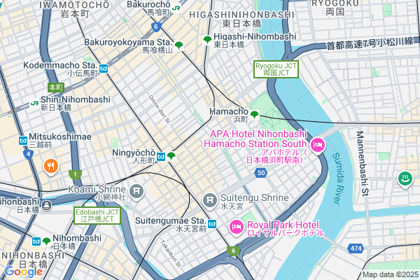 Map of BROZERS’　東京都中央区日本橋人形町2-28-5