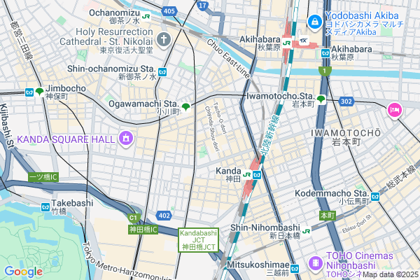 Map of TE TO KA　東京都千代田区神田司町2-16