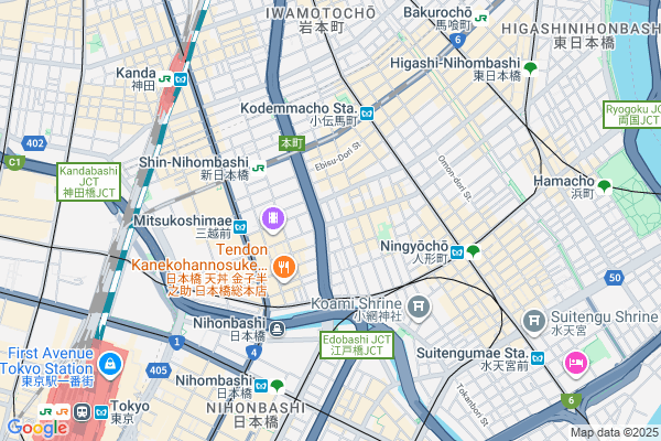 Map of taguchi fine art　東京都中央区日本橋本町2-6-13