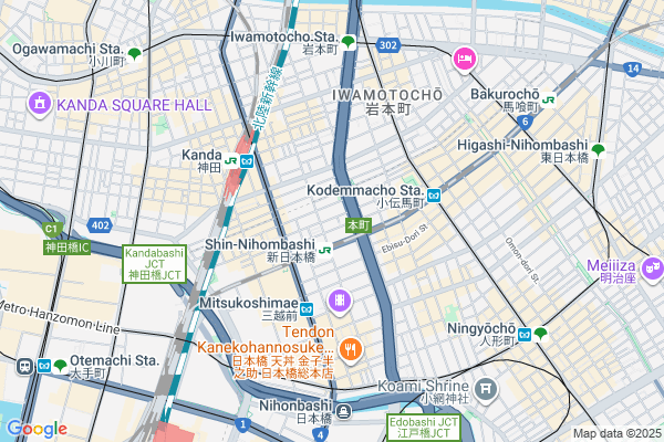 Map of 東京都中央区日本橋本町4-7-4 TRAVIS CAFE