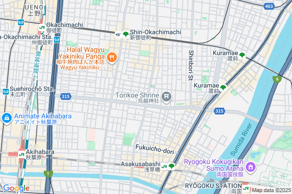 Map of SyuRo　東京都台東区鳥越1-15-7