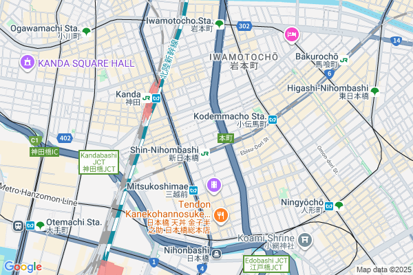 Map of KAMIYA ART　東京都中央区日本橋本町4-7-1