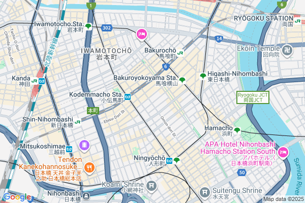 Map of NICA　東京都中央区日本橋大伝馬町13-1