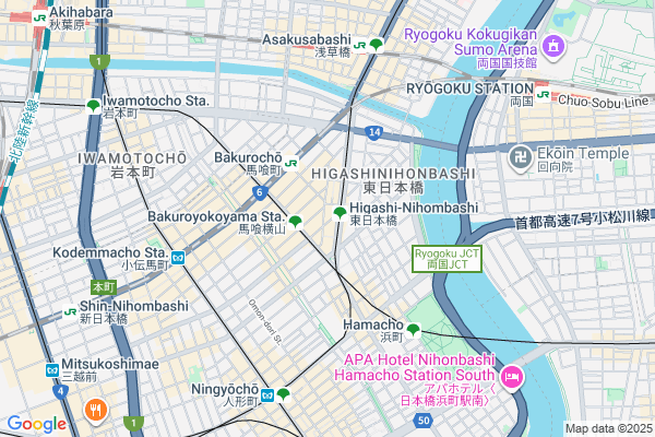 Map of 東京都中央区東日本橋3-11-12