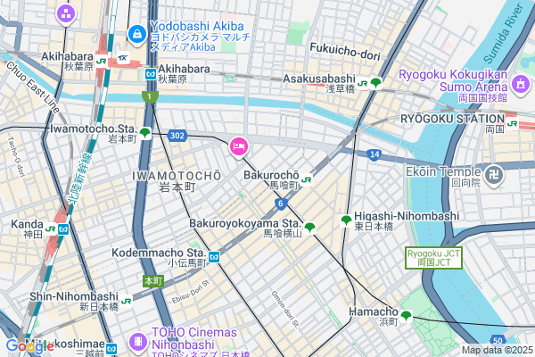 Map of COLORWORKS　東京都千代田区東神田1-14-2