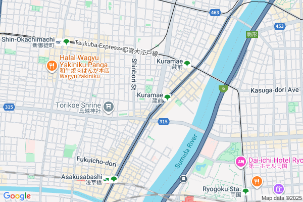 Map of REN　東京都台東区蔵前4-13-4