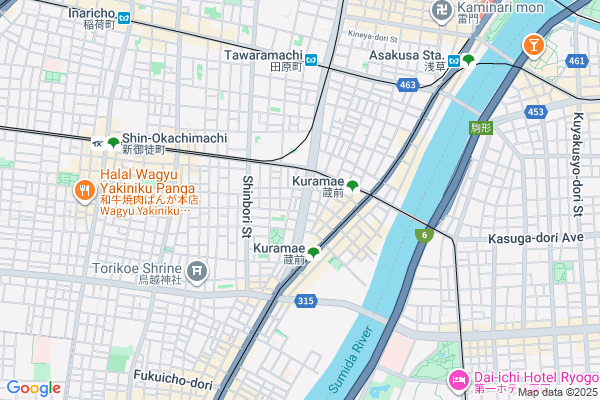 Map of CAMERA　東京都台東区蔵前4-21-8 岡松ビル 1F