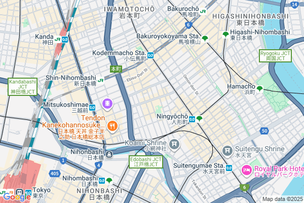Map of hachi　東京都中央区日本橋小舟町14-12