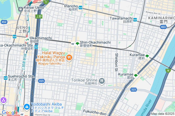 Map of carmine shop　東京都台東区小島2-7-7