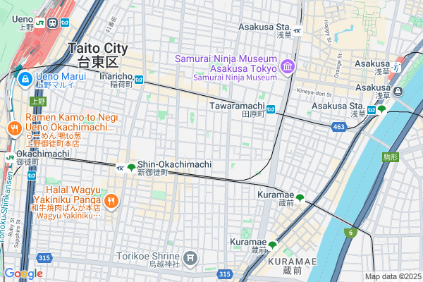 Map of ANNAK Shop　東京都台東区元浅草3-20-12