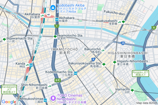 Map of geckou 東京都千代田区岩本町1-13-5