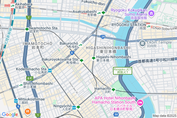 Map of avelo Bicycle shop　東京都中央区東日本橋3-9-11