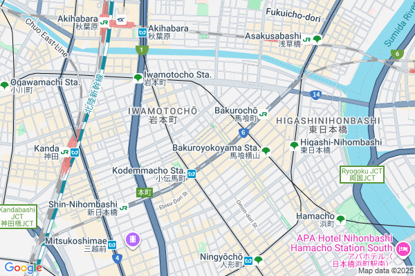 Map of hPark　東京都中央区日本橋小伝馬町17-5