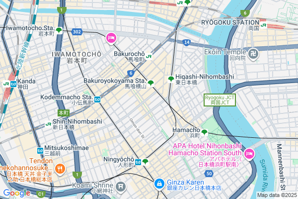 Map of GALLERY HASHIMOTO　東京都中央区東日本橋3-5-5